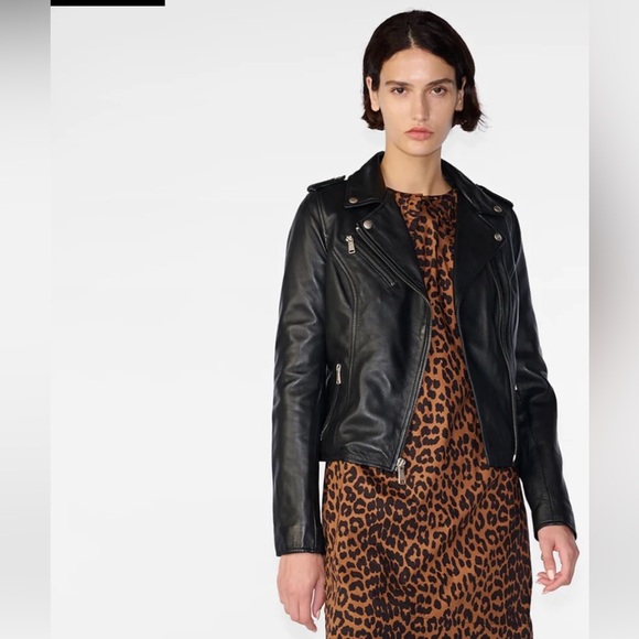 Black Leather Jacket for Women - Picture 5 of 5